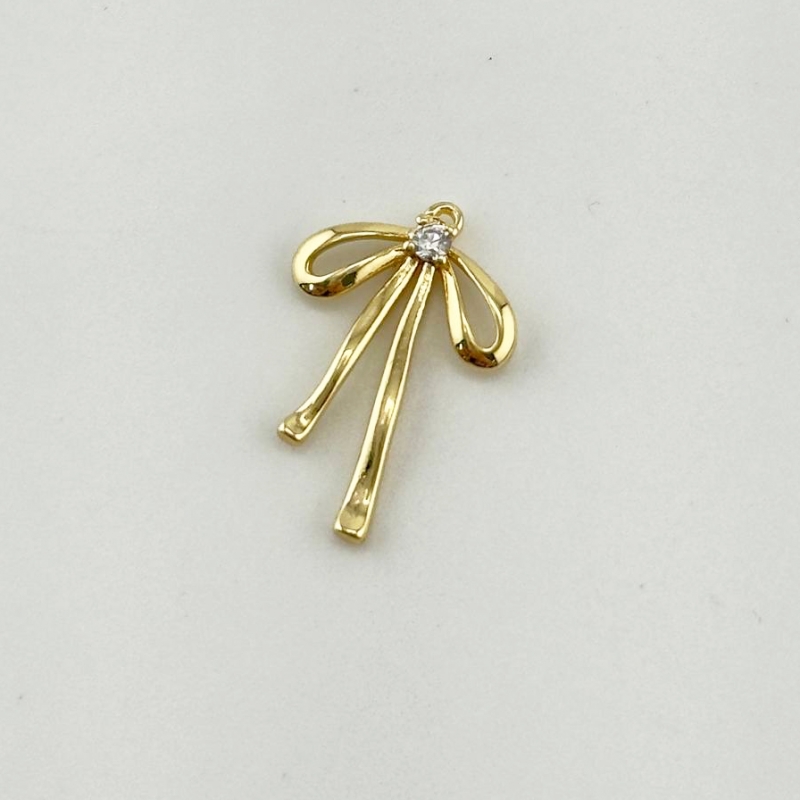 Подвеска Бантик размер 13*18мм цвет золото