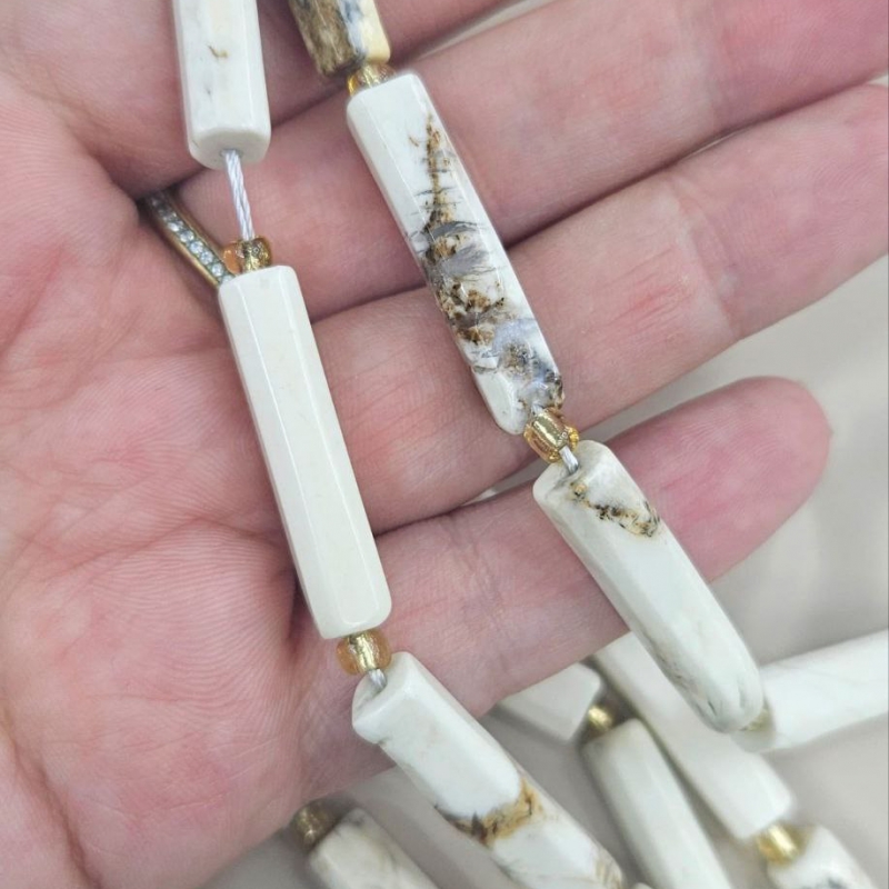 Бусины Турквенит 30*8мм натуральный камень