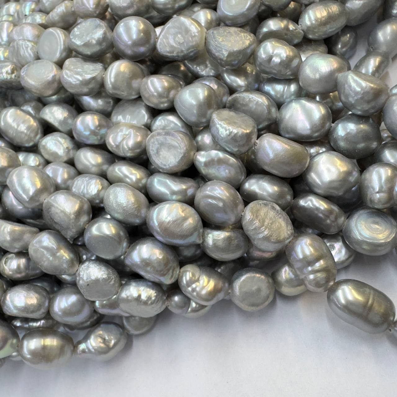 Жемчуг А культивированный размер 7-8мм цвет серый