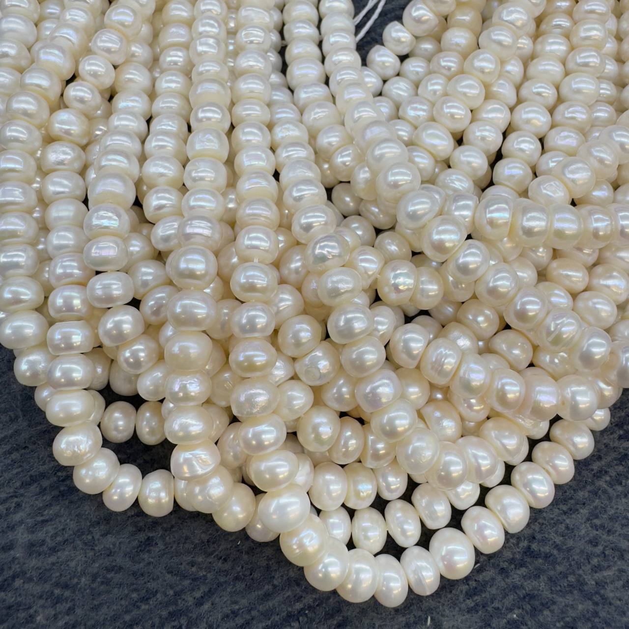 Жемчуг А культивированный размер 6-8мм полусфера