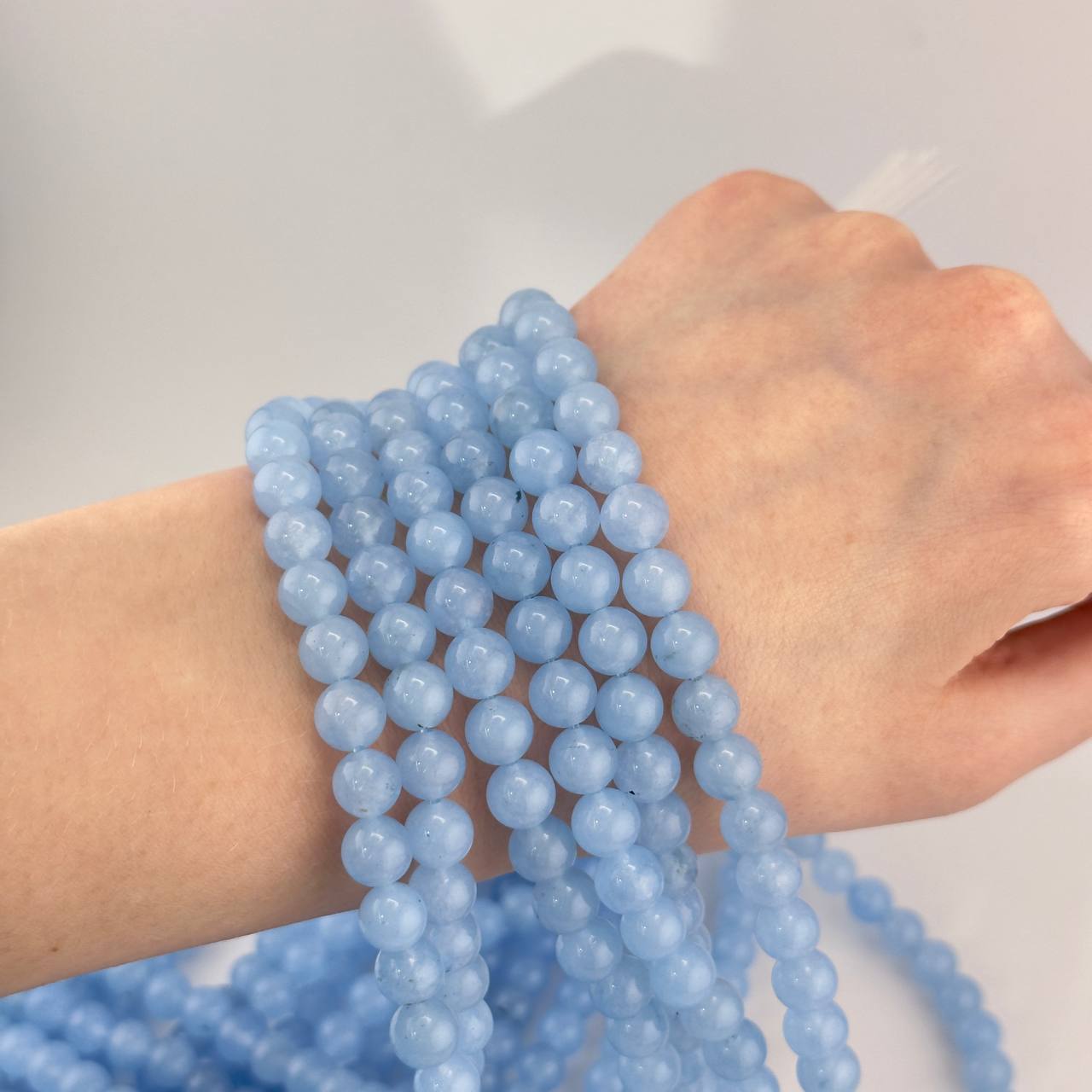 Бусины Халцедон размер 8мм натуральный камень