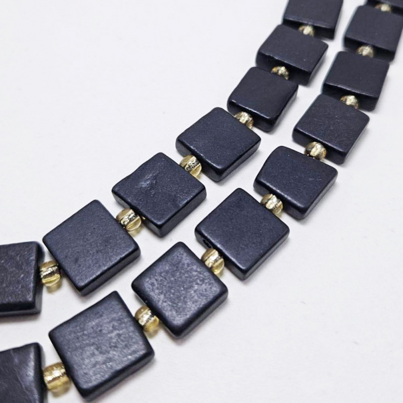 Бусины Шунгит размер 11*10мм натуральный камень