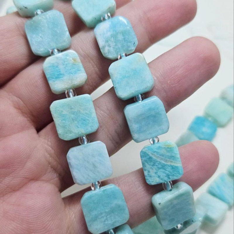 Бусины Амазонит размер 11*10мм натуральный камень